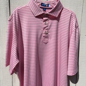 Stitch Bleecker Stripe polo shirt pink ML